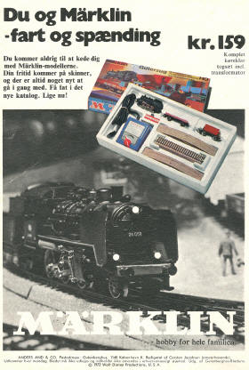 Märklin DB BR 24 og 3000 startsæt i Anders And & Co. nr. 40, 1972 - bemærk den store prisstigning