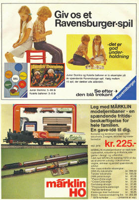 Märklin 3067 MY, 4045 DSB B-vogn og startsæt i Anders And & Co. nr. 45, 1979