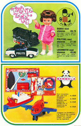 Legetøjskatalog 1973, side 32 K.E.Leg talende legetøj og Bambola