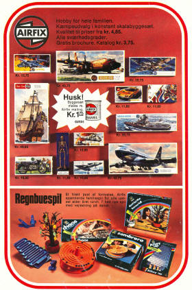 Legetøjskatalog 1973, side 27 - Airfix og Regnbuespil